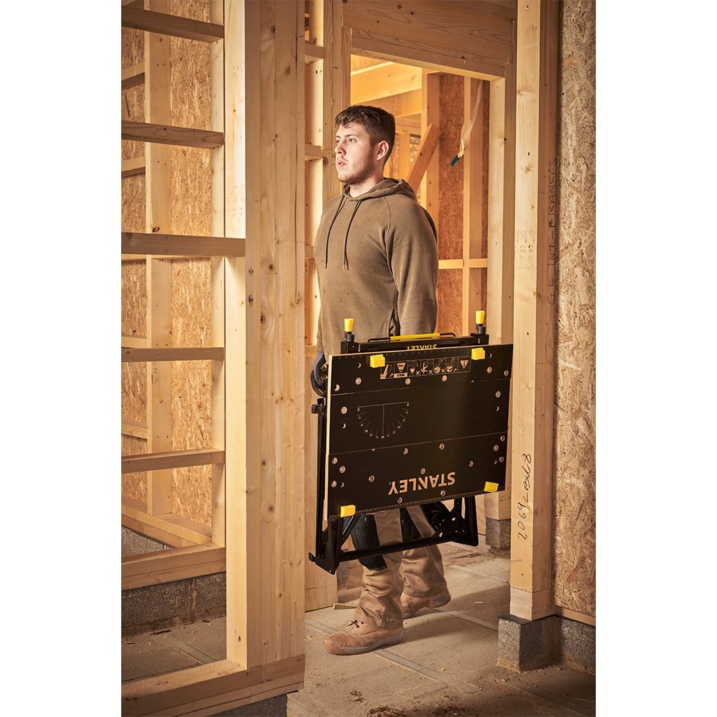 Radni stol Stanley 2-in-1 Premium (sklopiv, čelična konstrukcija, bambus, nosivost 250 kg, podesiva visina)-12