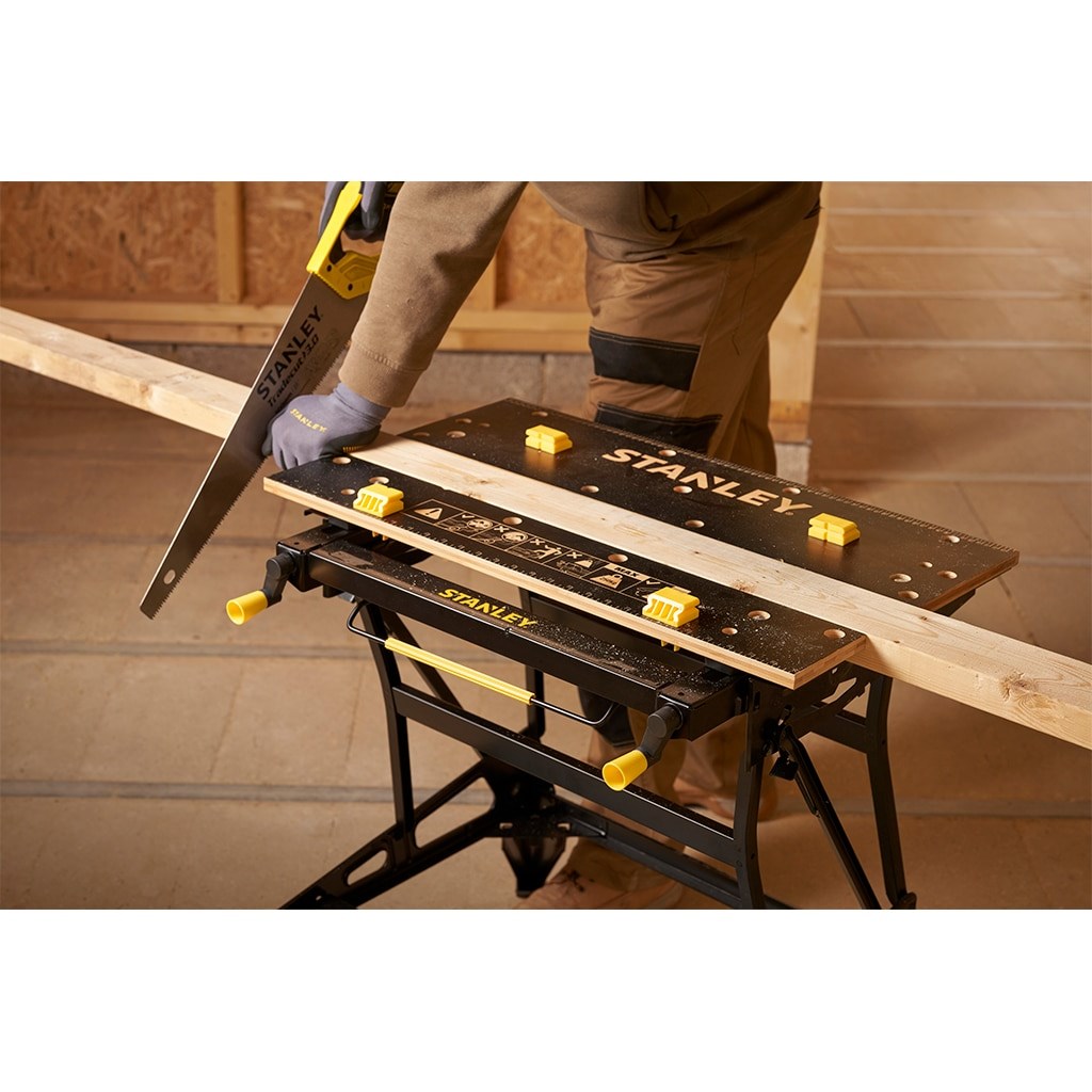 Radni stol Stanley 2-in-1 Premium (sklopiv, čelična konstrukcija, bambus, nosivost 250 kg, podesiva visina)-2
