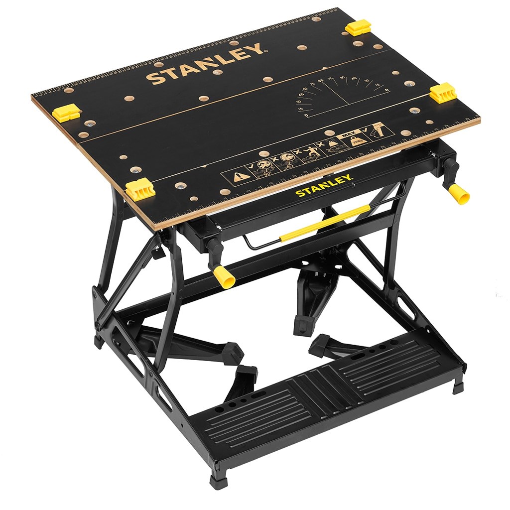 Radni stol Stanley 2-in-1 Premium (sklopiv, čelična konstrukcija, bambus, nosivost 250 kg, podesiva visina)-17