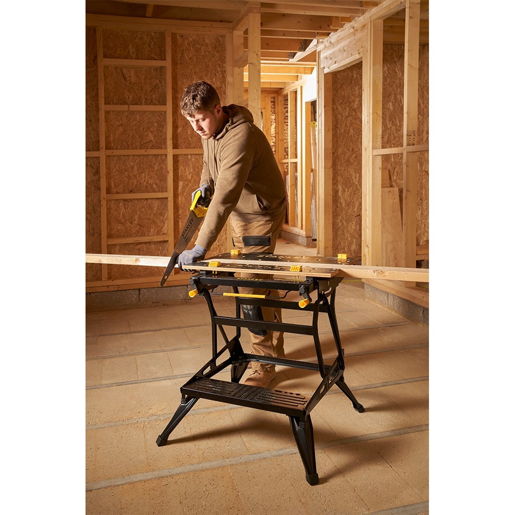 Radni stol Stanley 2-in-1 Premium (sklopiv, čelična konstrukcija, bambus, nosivost 250 kg, podesiva visina)-1