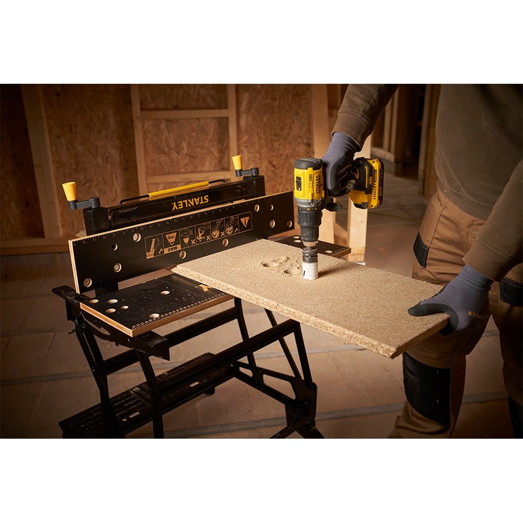 Radni stol Stanley 2-in-1 Premium (sklopiv, čelična konstrukcija, bambus, nosivost 250 kg, podesiva visina)-14