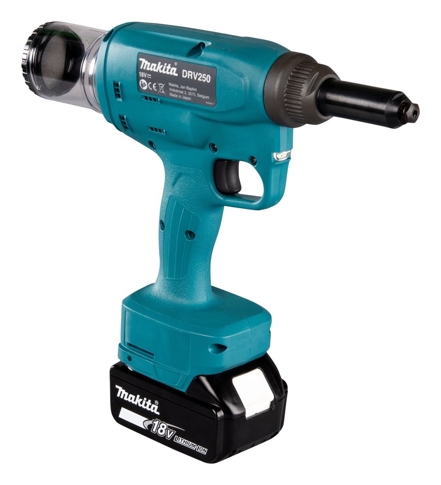 Akumulatorska nitarka MAKITA DRV250RFJ (18V, 2x3.0Ah, 20kN, 4.8-6.4mm, Makpac)-12