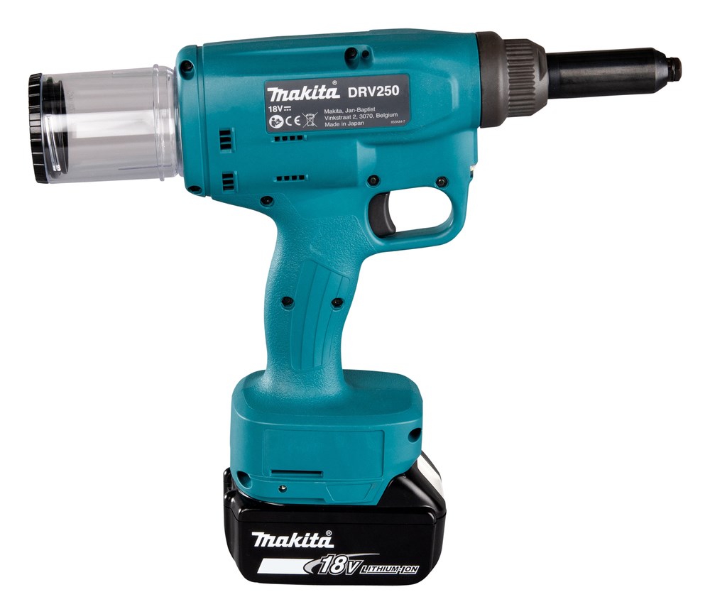 Akumulatorska nitarka MAKITA DRV250RFJ (18V, 2x3.0Ah, 20kN, 4.8-6.4mm, Makpac)-5