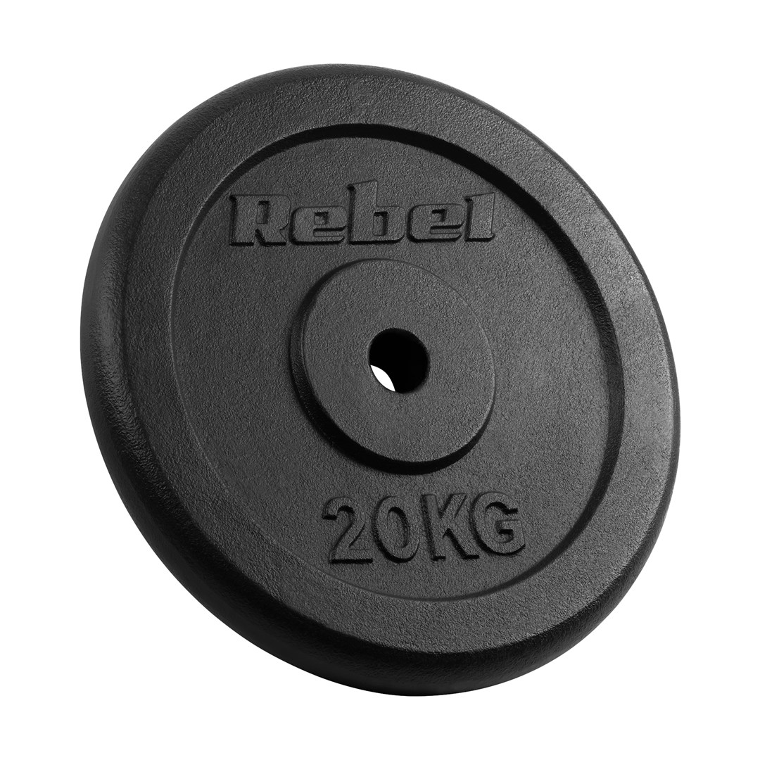 Pločasti uteg REBEL ACTIVE 20 kg (promjer 31 mm)-0