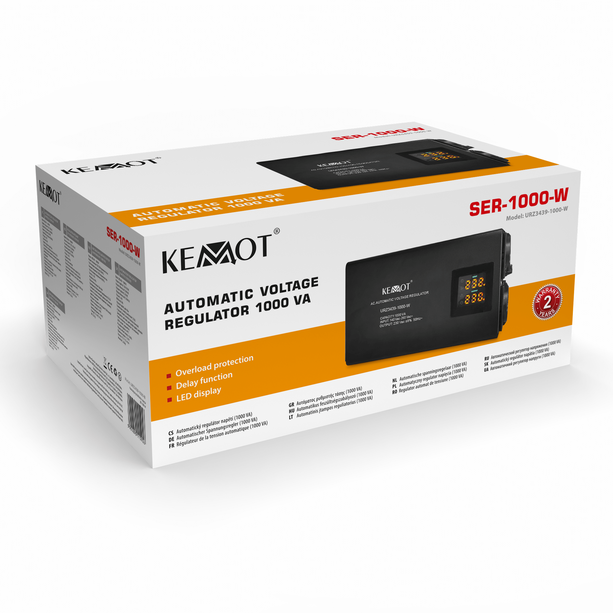 Stabilizator napona KEMOT SER-1000-W 1000 VA ±8%-4