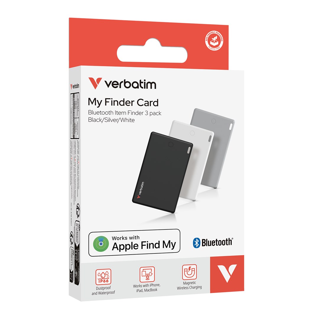 Bluetooth Tracker VERBATIM My Finder Card MYFCR-03BSW (Bluetooth, NFC, Triple Pack, Black/Silver/White)-2