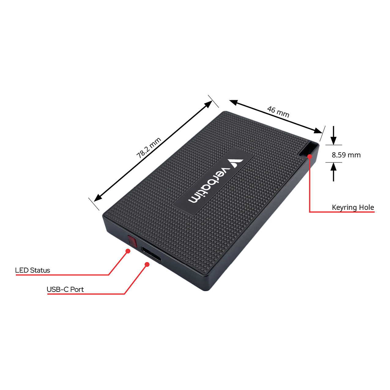SSD VERBATIM Metal Mini 512GB USB-C 3.2 Gen 2x2 (Crni)-2