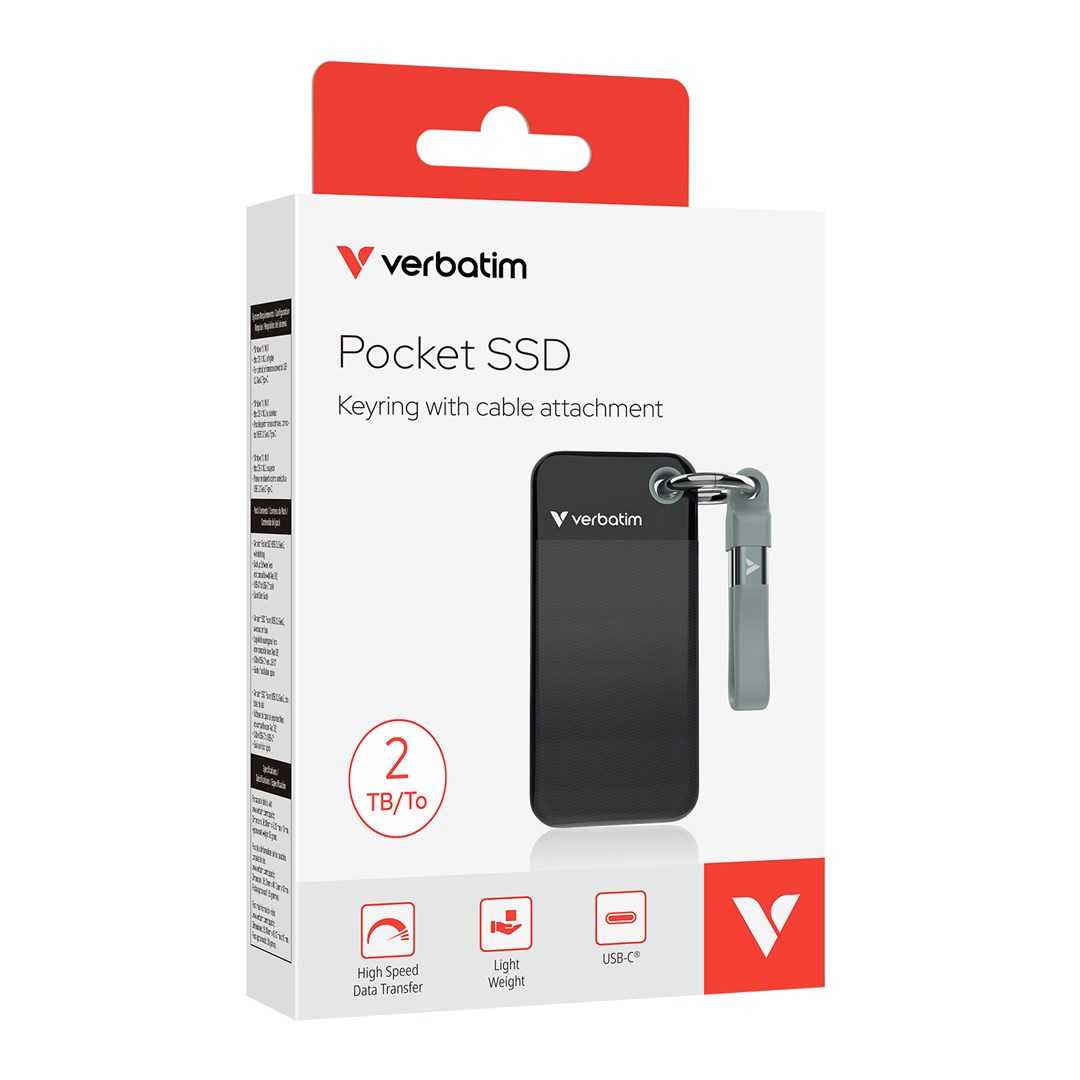 SSD VERBATIM Pocket 2TB USB-C 3.2 Gen 2 (Crna/Siva)-1
