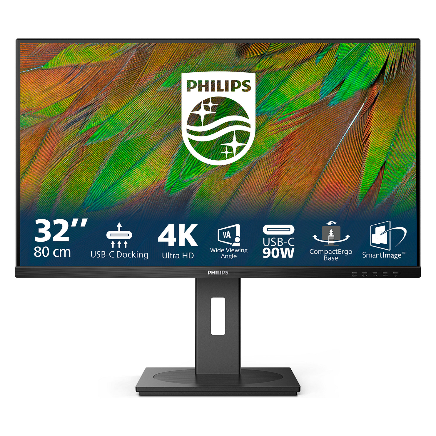 Monitor PHILIPS 32B1U3900/00 31.5" VA 4K UHD 60Hz 2xHDMI DP 5xUSB RJ-45 zvučnici