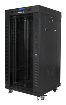 Rack ormar LANBERG FF01-6622-12B (19" 22U, 600x600mm, samostojeći, staklena vrata)-0