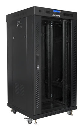 Rack ormar LANBERG FF01-6622-12B (19" 22U, 600x600mm, samostojeći, staklena vrata)-2