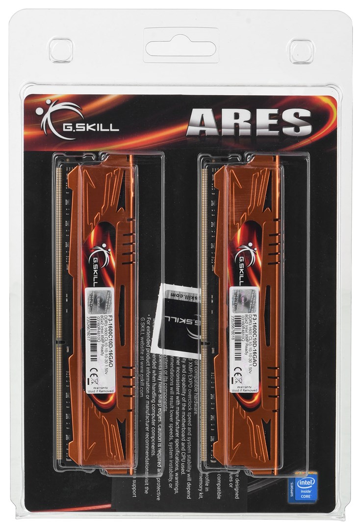 Memorija G.SKILL 16GB PC3-12800 Kit (DDR3, 16 GB: 2 x 8 GB, 1600 MHz)-1