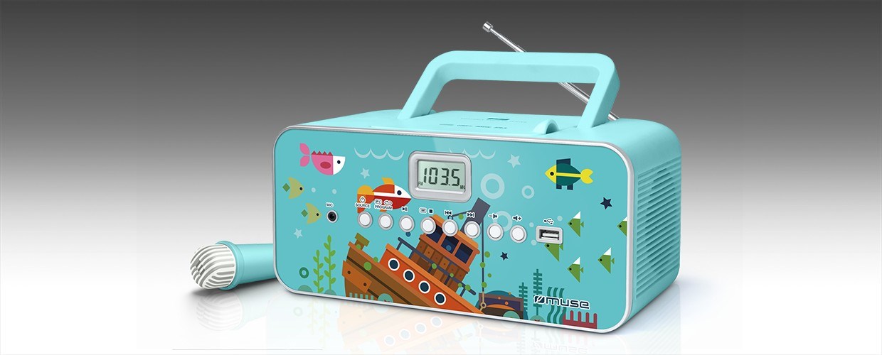 Prijenosni CD radio MUSE M-29 KB (CD/MP3, USB, FM/MW radio, Ulaz za mikrofon)-4