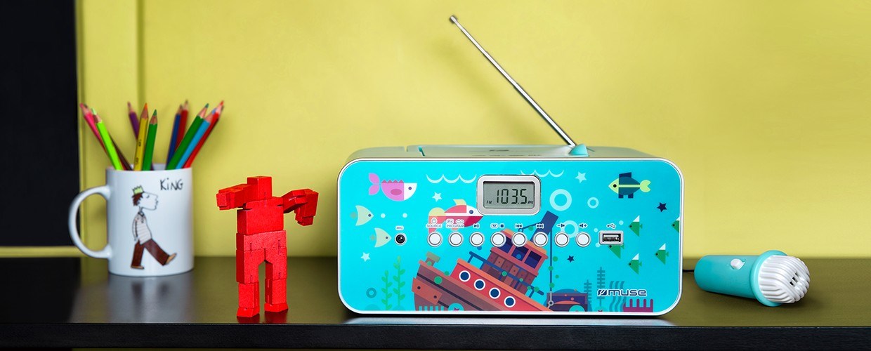 Prijenosni CD radio MUSE M-29 KB (CD/MP3, USB, FM/MW radio, Ulaz za mikrofon)-1