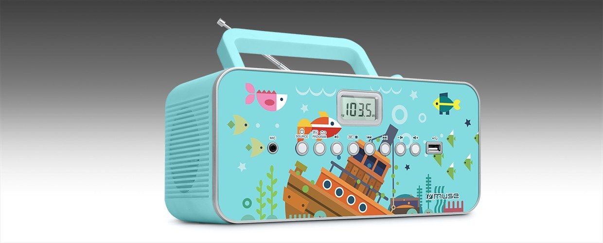 Prijenosni CD radio MUSE M-29 KB (CD/MP3, USB, FM/MW radio, Ulaz za mikrofon)-3