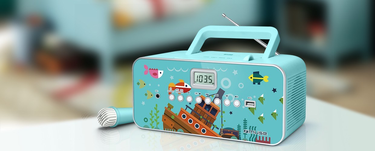 Prijenosni CD radio MUSE M-29 KB (CD/MP3, USB, FM/MW radio, Ulaz za mikrofon)-2