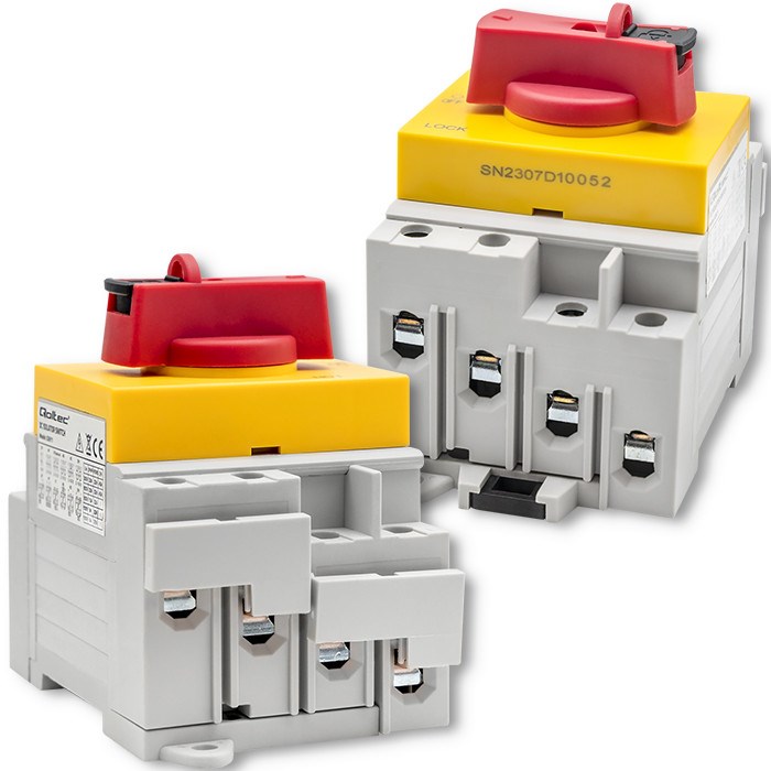 Qoltec 52611 DC isolator with locking function | Main switch | 1200V | 32A | 8kV | 4P-3