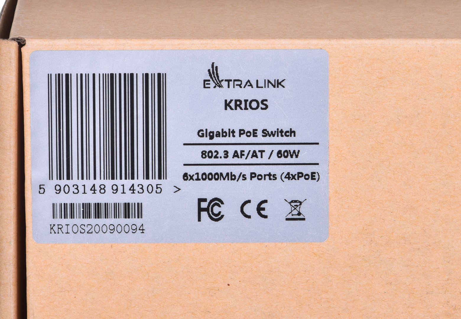 PoE Switch EXTRALINK KRIOS (4x Gigabit PoE+, 2x Gigabit Uplink, 60W)-8