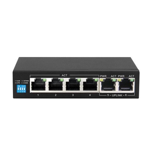 PoE Switch EXTRALINK KRIOS (4x Gigabit PoE+, 2x Gigabit Uplink, 60W)-2