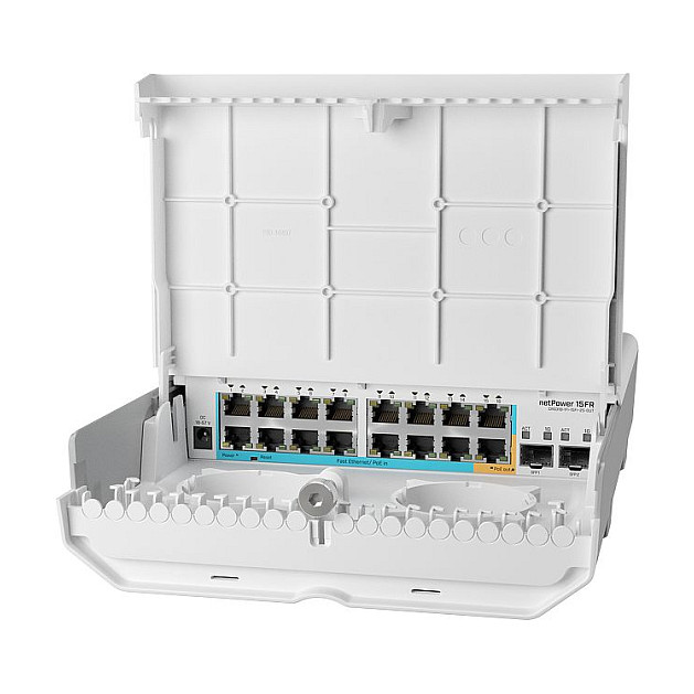 Mrežni switch MIKROTIK netPower 15FR (15x Reverse PoE, 1x PoE-out, 2x SFP, vanjski)-1