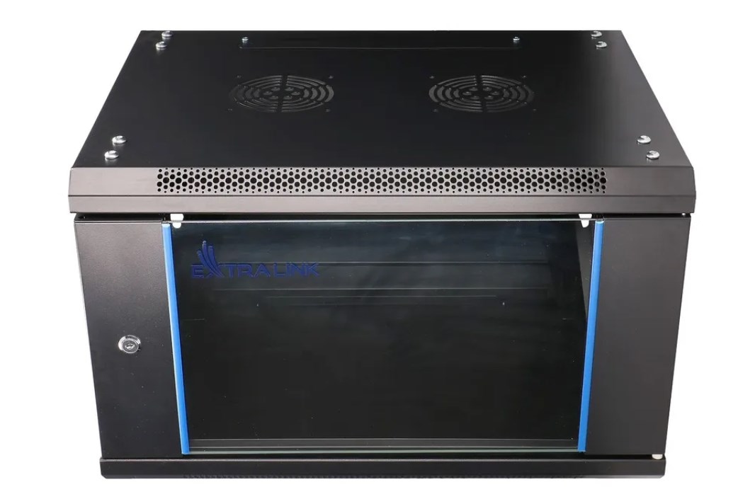 Rack ormar EXTRALINK 6U 600x450mm zidni (EX.7225, staklena vrata, 60 kg)-0