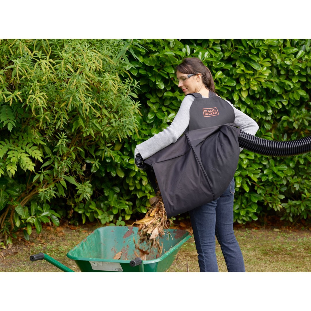 Vrtne usisavač/puhač/razbijač BLACK&DECKER 3-u-1 (Snaga 2900W, Brzina zraka 390km/h, Kapacitet vreće 55L, Narančasta)-7