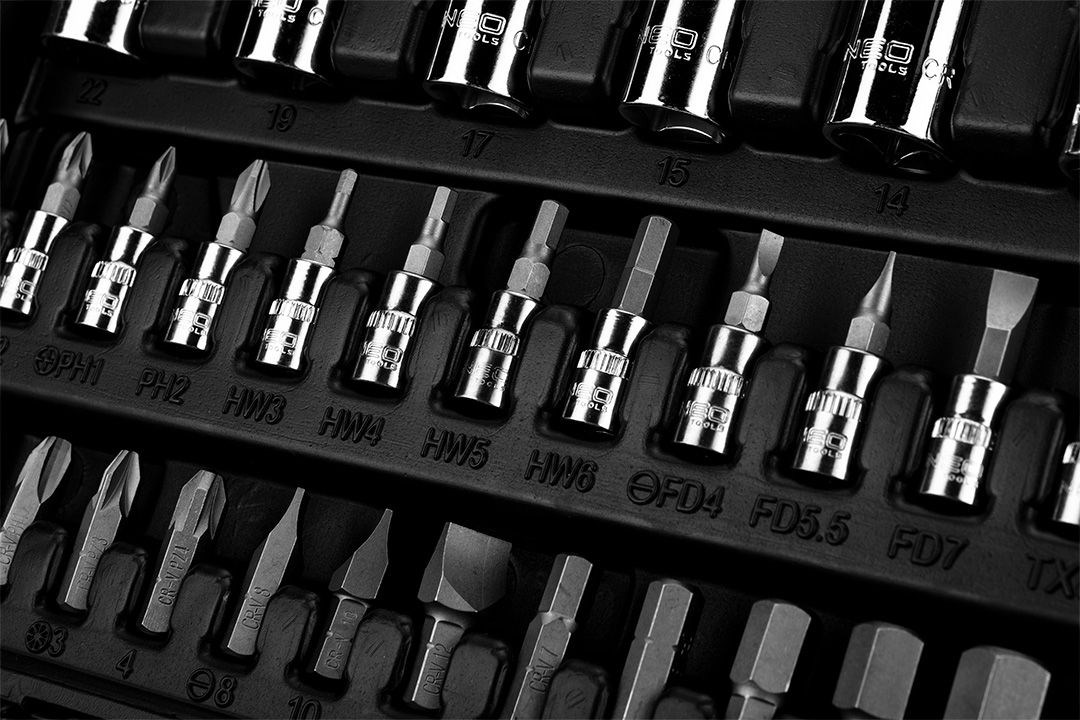Set nasadnih ključeva NEO TOOLS Energy+ (1/4", 1/2", 110 kom., CrV)-2