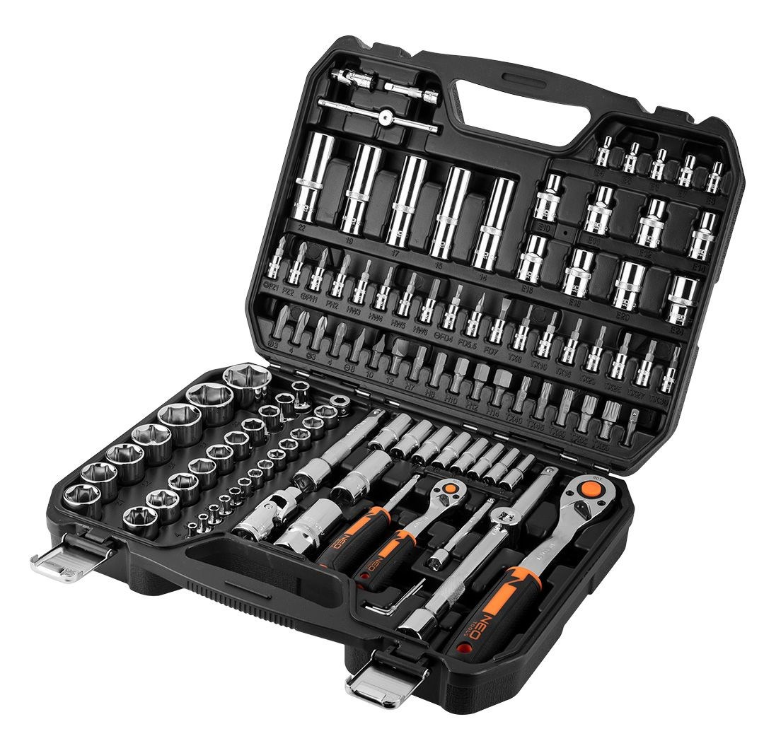 Set nasadnih ključeva NEO TOOLS Energy+ (1/4", 1/2", 110 kom., CrV)-1