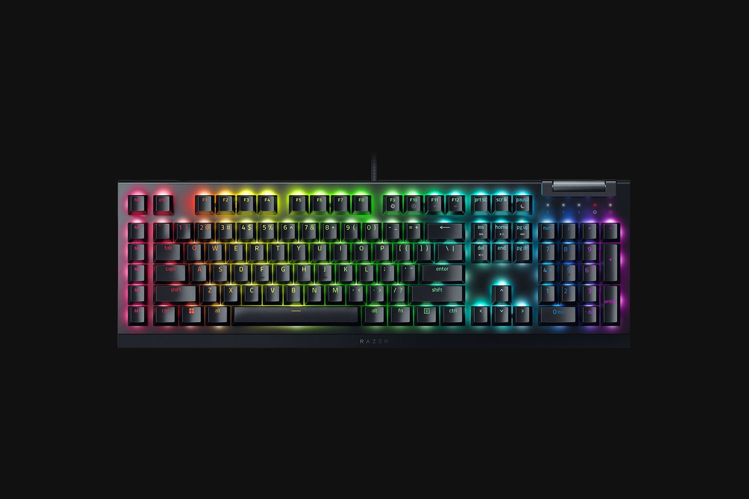 Mehanička gaming tipkovnica RAZER BlackWidow V4 X (Green Switch, US layout), crna boja-0