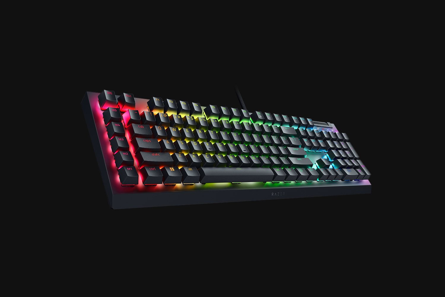 Mehanička gaming tipkovnica RAZER BlackWidow V4 X (Green Switch, US layout), crna boja-1