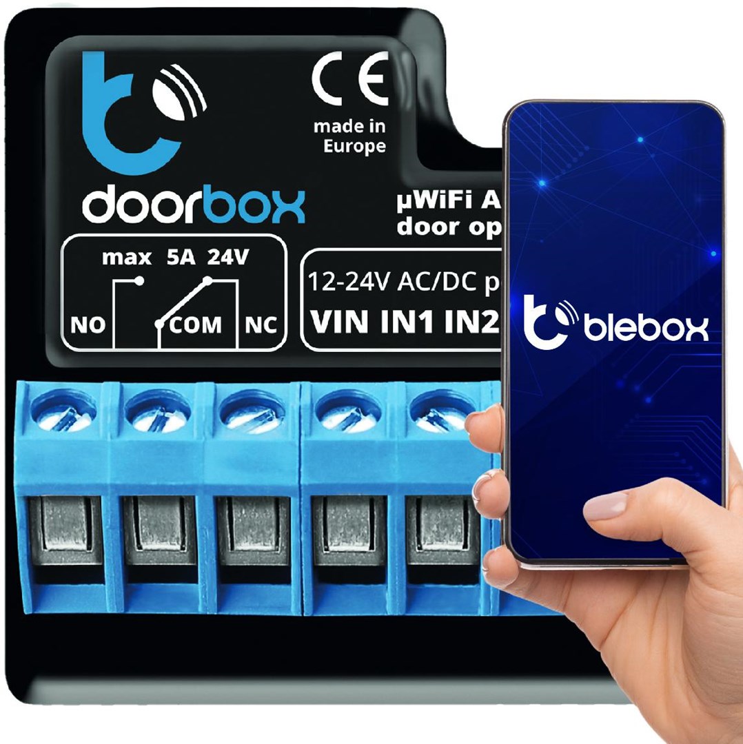 Kontroler za vrata i kapije BLEBOX doorBox (bežični, kompatibilan s iOS/Android uređajima)