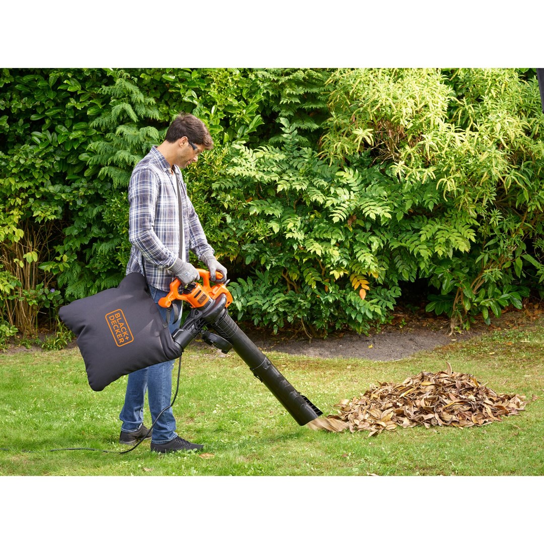 Puhalica za lišće BLACK&DECKER BEBLV260-QS (Snaga 2600 W, Brzina zraka 315 km/h, Kapacitet vreće 40 L, Narančasta)-5
