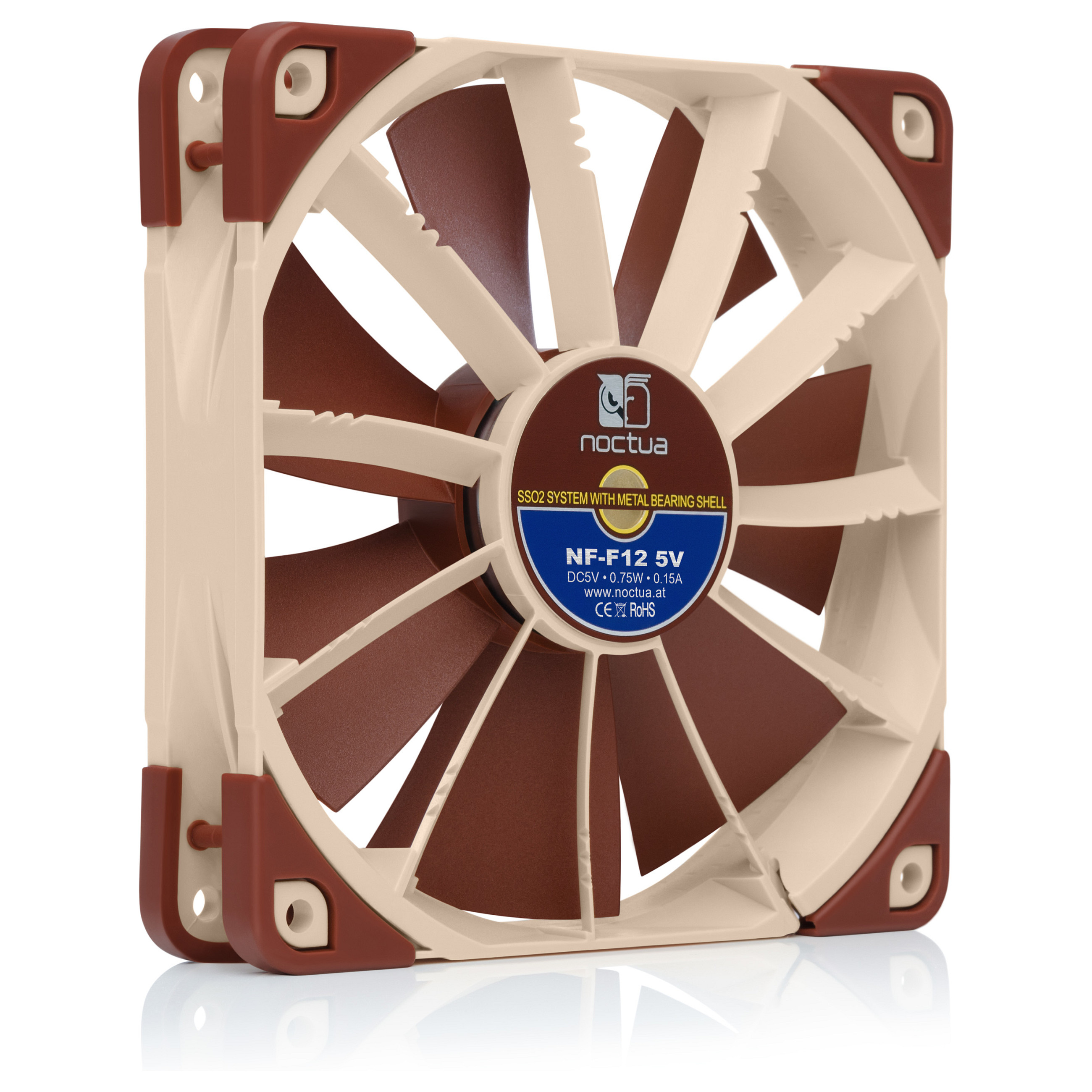 Ventilator za računalno kućište NOCTUA NF-F12 (12 cm, Bež, Smeđa)-1