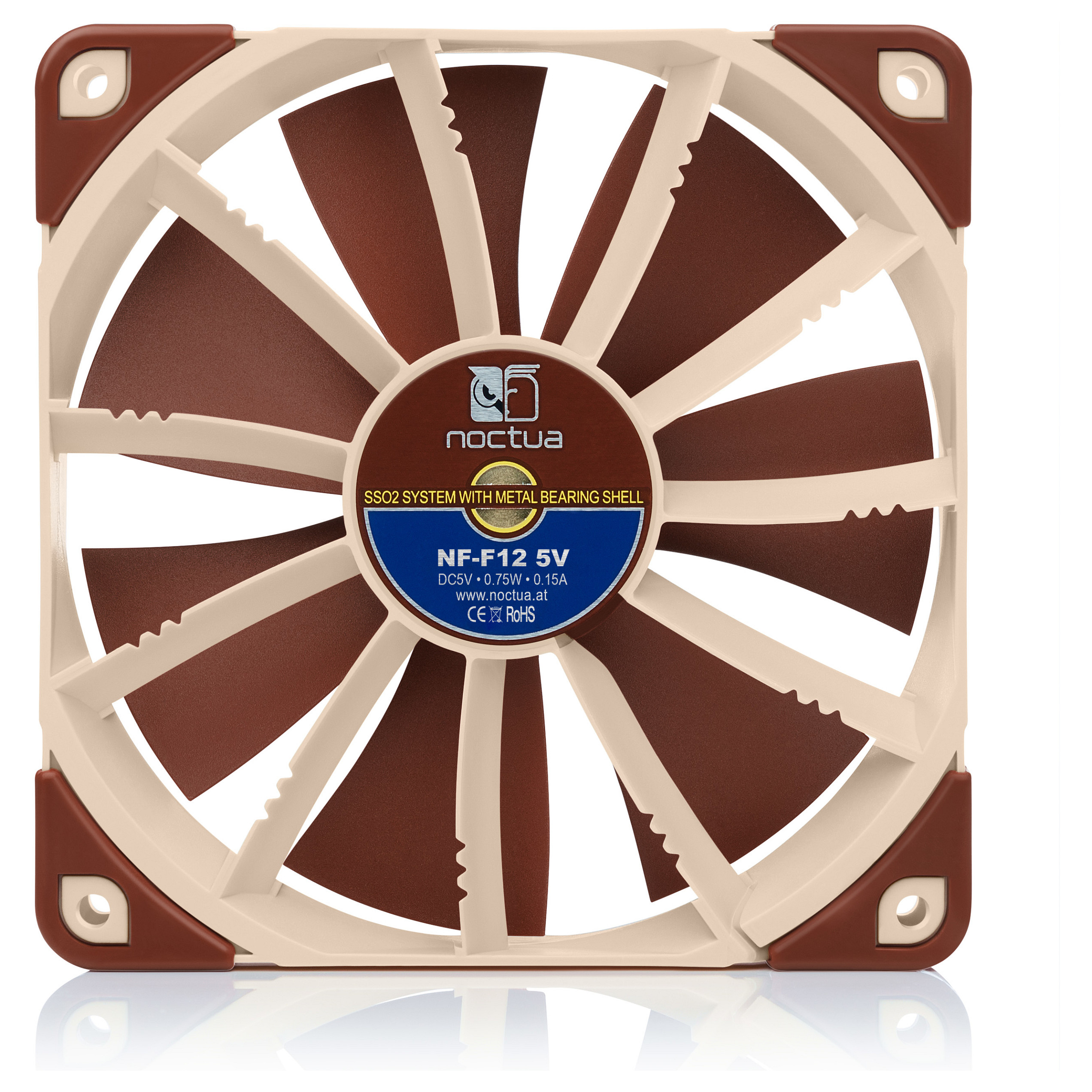 Ventilator za računalno kućište NOCTUA NF-F12 (12 cm, Bež, Smeđa)-3