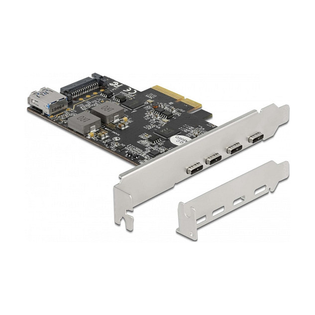 Delock PCIe 3.0 x4 kartica, 4x USB-C + 1x USB-A 3.2 Gen 2-0