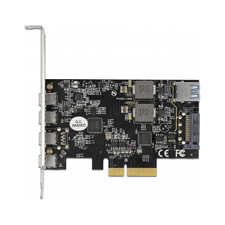 Delock PCIe 3.0 x4 kartica, 4x USB-C + 1x USB-A 3.2 Gen 2-3