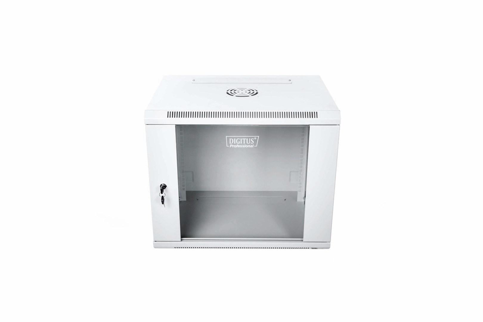 Wall-mounted network cabinet 19" 9U rack 600x450, door glass, gray, untilized, folded, 60kg-0