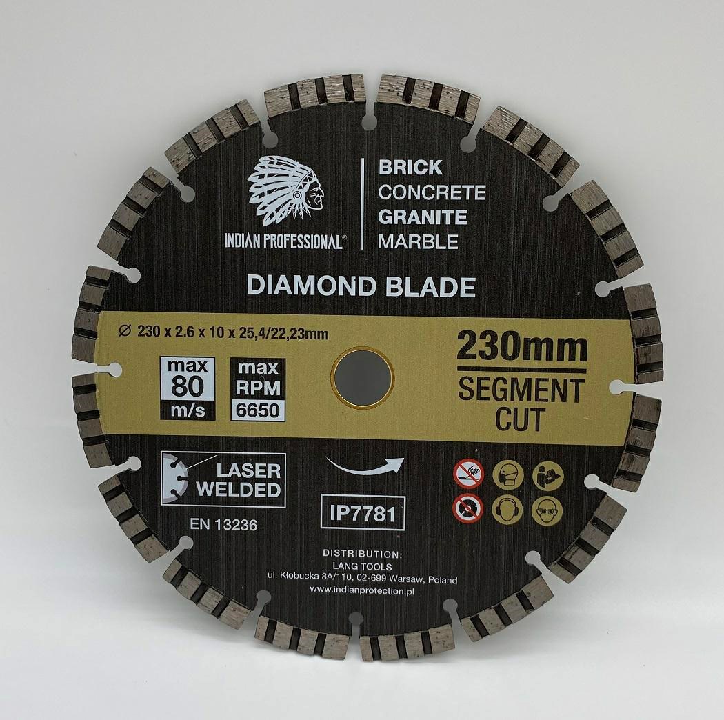 Dijamantna rezna ploča INDIAN PROFESSIONAL Turbo 230 mm za tvrde materijale