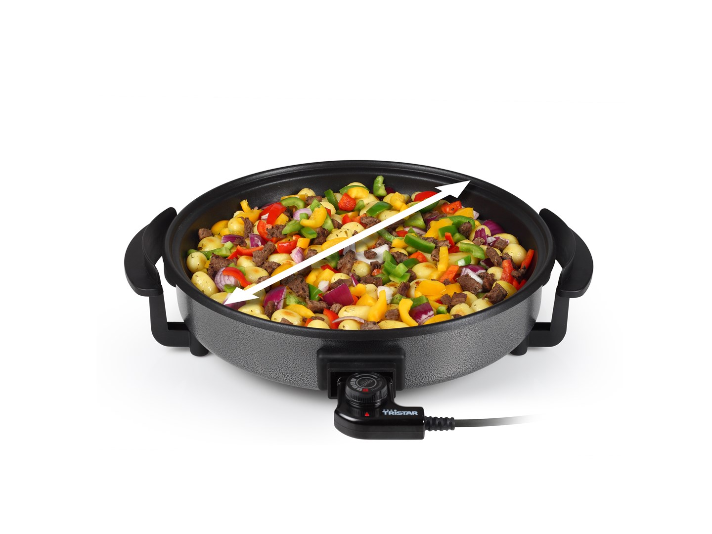 Tristar | Multifunctional grill pan | PZ-2963 | Diameter 30 cm | Black | Fixed handle-8