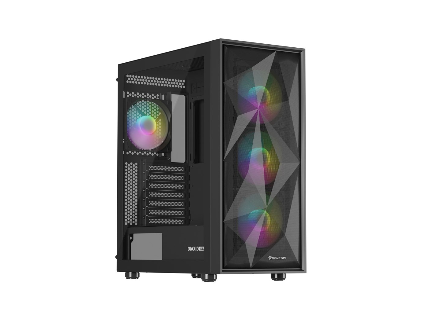 Kućište za računalo GENESIS DIAXID 605 ARGB (Midi Tower, USB-C, prozor, crno)-2