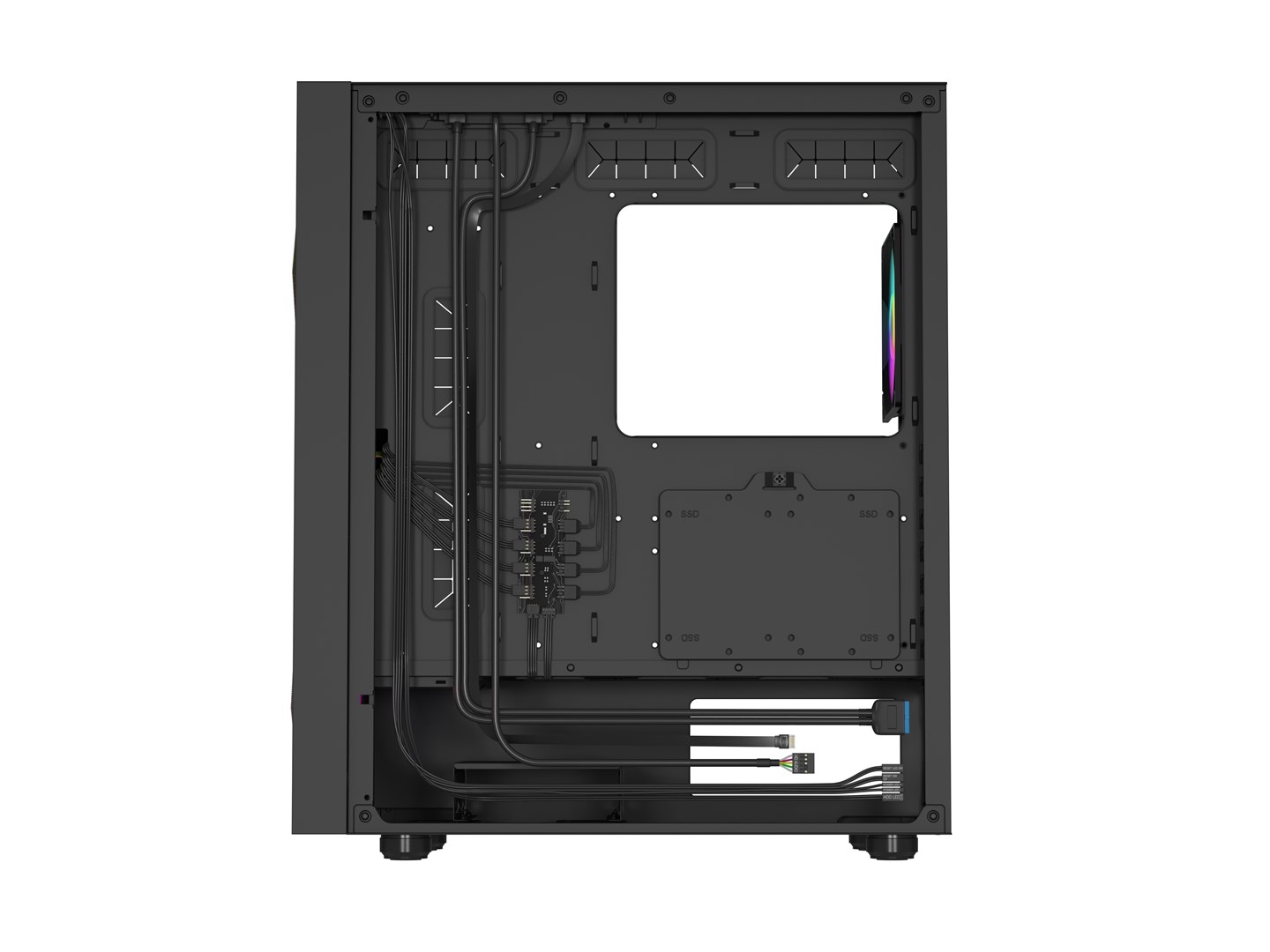 Kućište za računalo GENESIS DIAXID 605 ARGB (Midi Tower, USB-C, prozor, crno)-16