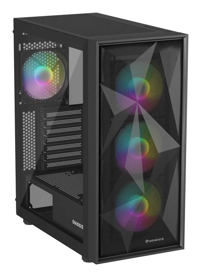 Kućište za računalo GENESIS DIAXID 605 ARGB (Midi Tower, USB-C, prozor, crno)-19