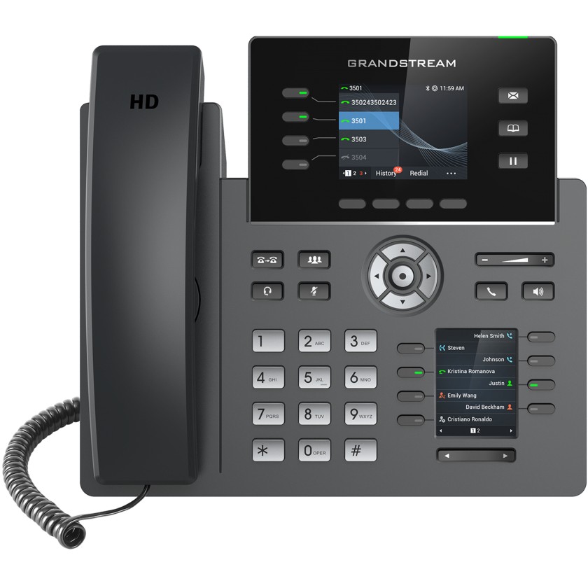 Telefonski uređaj GRANDSTREAM GRP 2614 HD (HD zaslon, dva gigabitna ethernet porta, Wi-Fi)