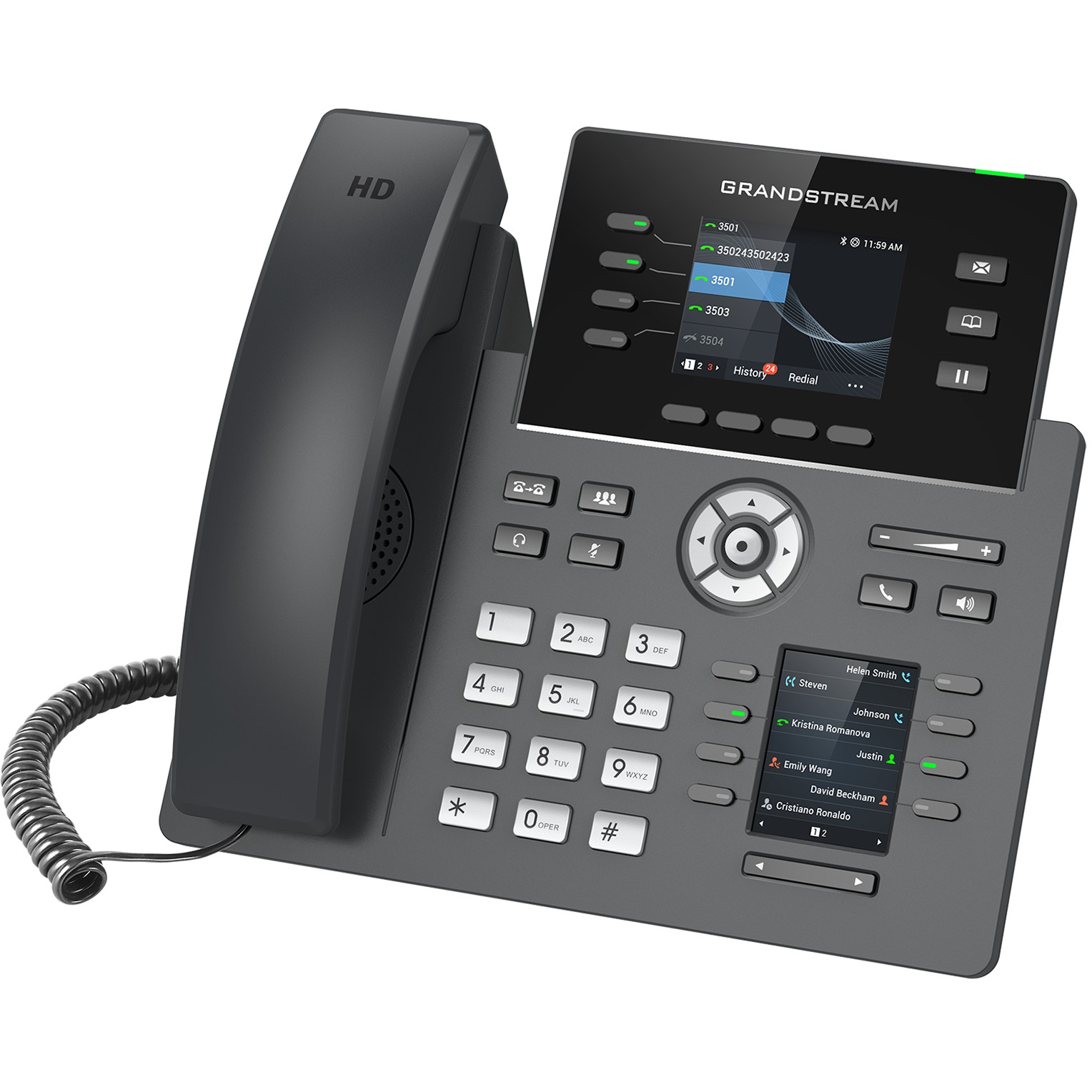 Telefonski uređaj GRANDSTREAM GRP 2614 HD (HD zaslon, dva gigabitna ethernet porta, Wi-Fi)-1