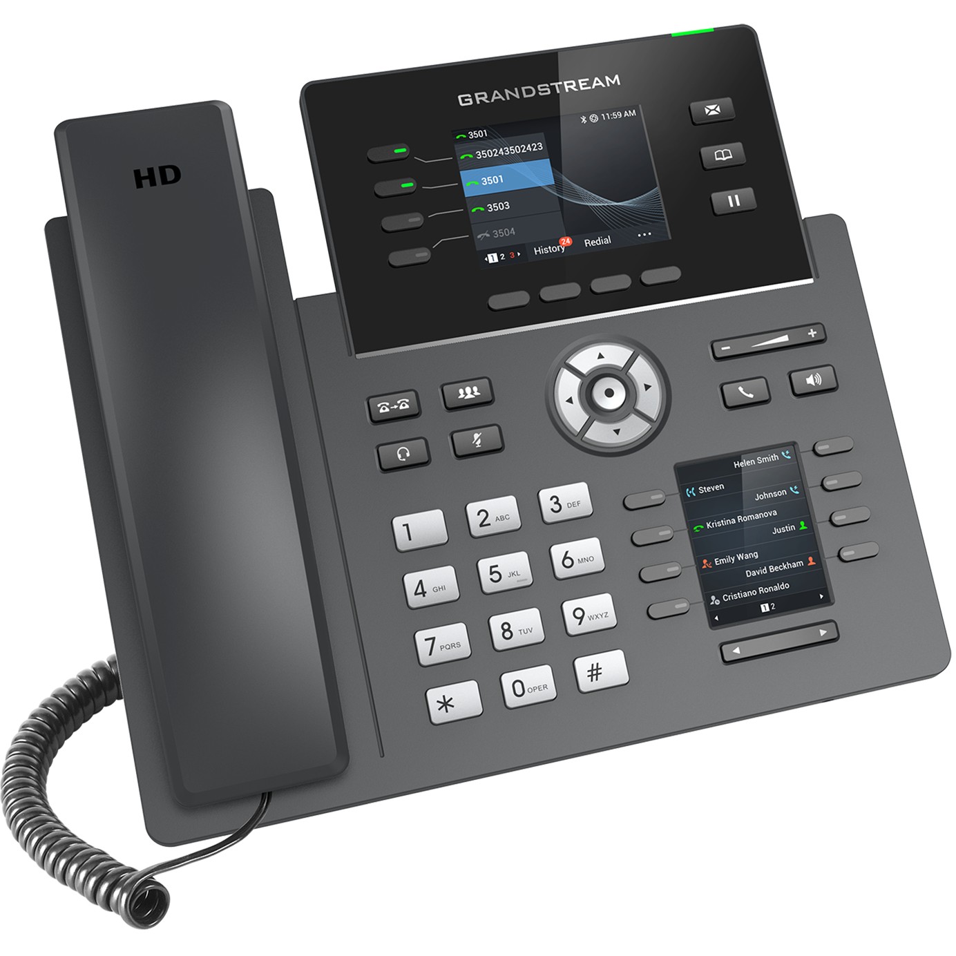 Telefonski uređaj GRANDSTREAM GRP 2614 HD (HD zaslon, dva gigabitna ethernet porta, Wi-Fi)-2