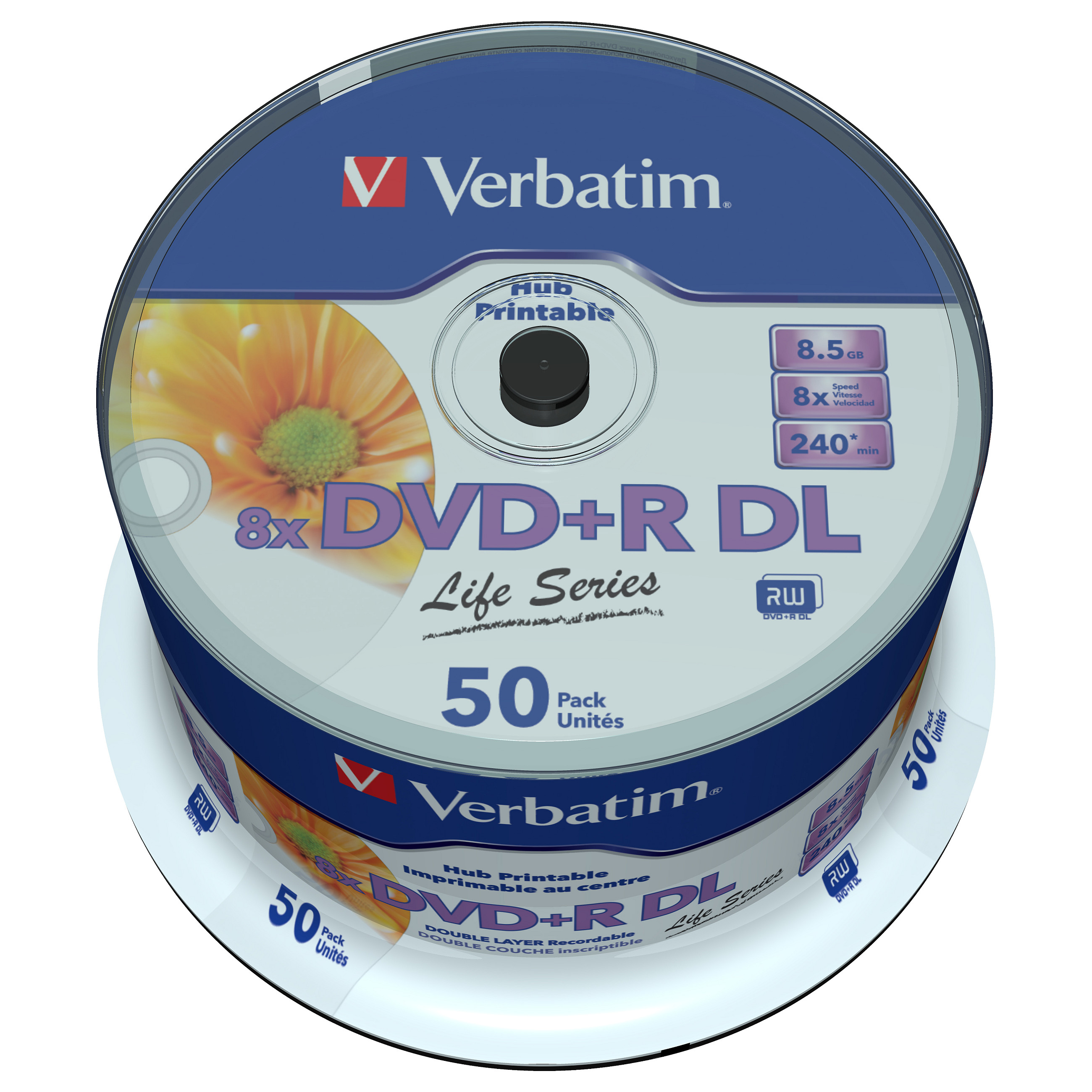 Mediji VERBATIM DVD+R DL 8.5GB 8x Printable (50 komada)-2