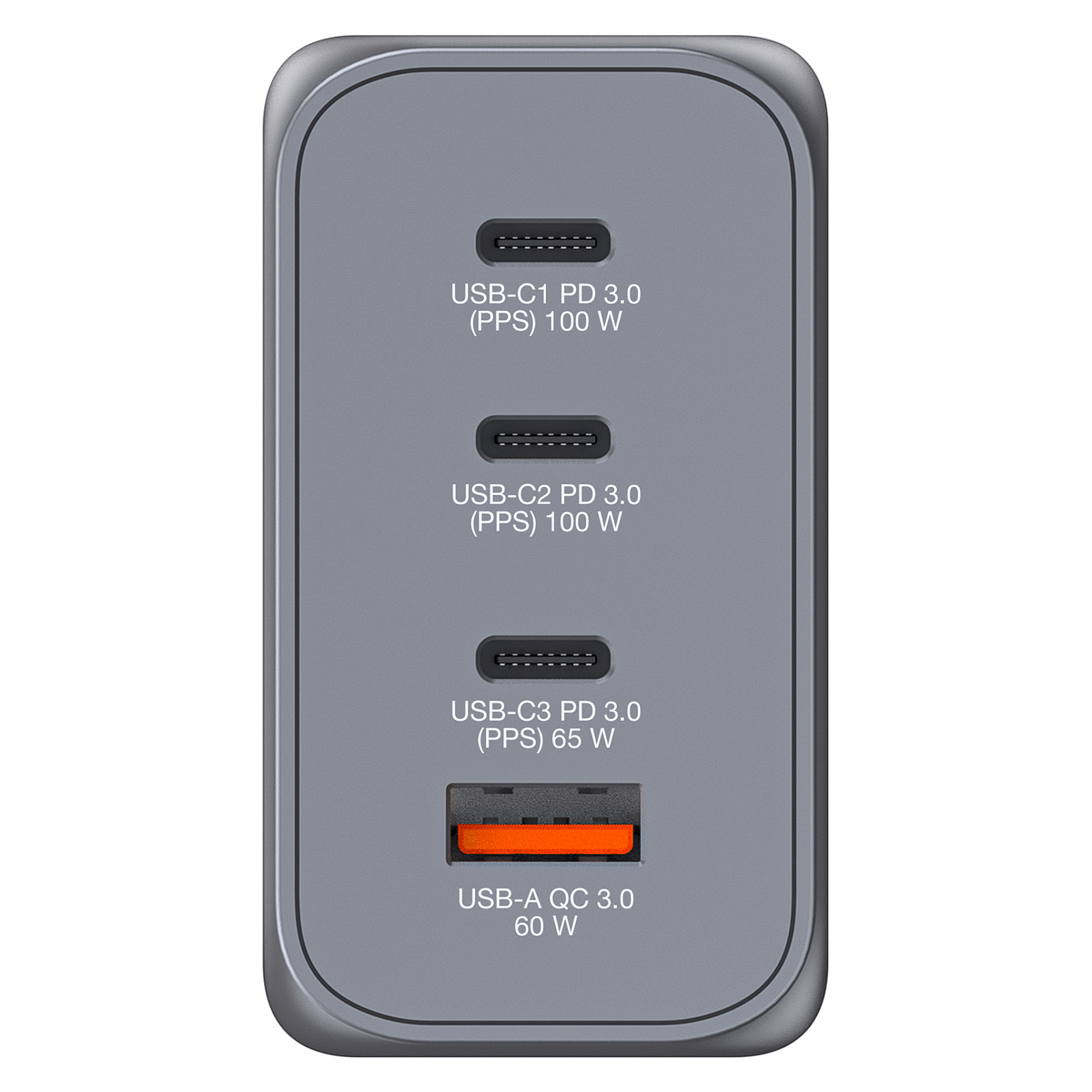 Verbatim GNC-200 GaN Charger 200W with 2 x USB-C PD 100W / 1 x USB-C PD 65W / 1 x USB QC 3.0 (EU/UK/US)-1