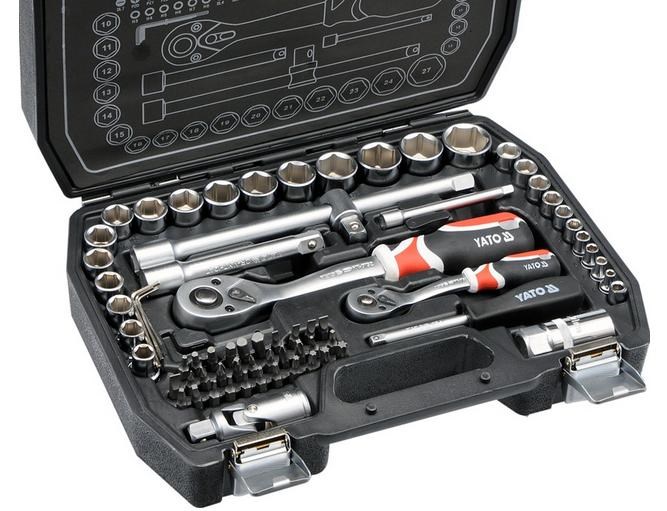 Garnitura nasadnih ključeva YATO YT-12681, 72 dijela, 1/2" i 1/4"-2