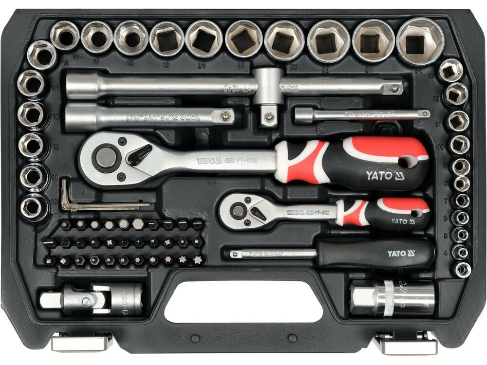 Garnitura nasadnih ključeva YATO YT-12681, 72 dijela, 1/2" i 1/4"-0