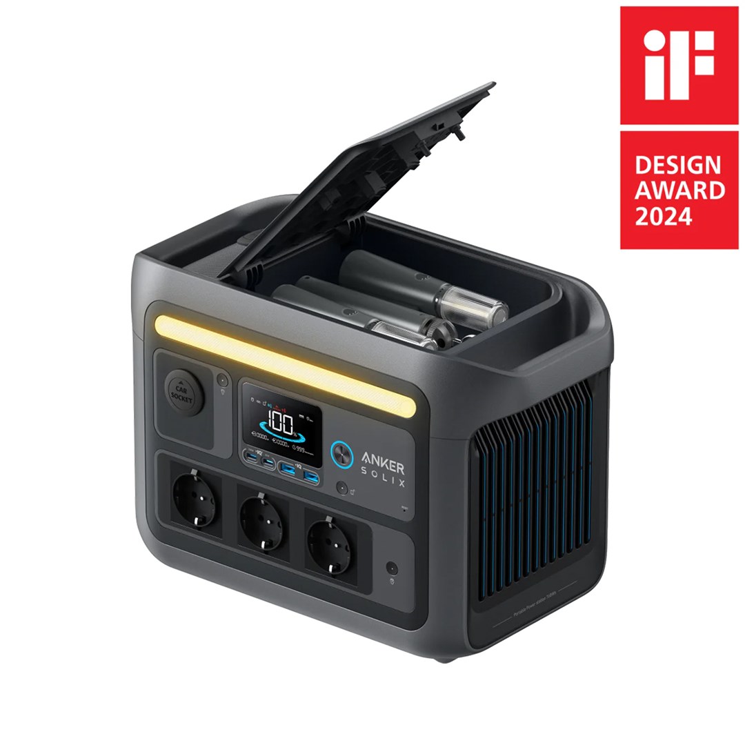 Prijenosna električna stanica ANKER Solix C800 Plus (768Wh, 1200W, USB Type-C, USB Type-A, AC utičnice)-4